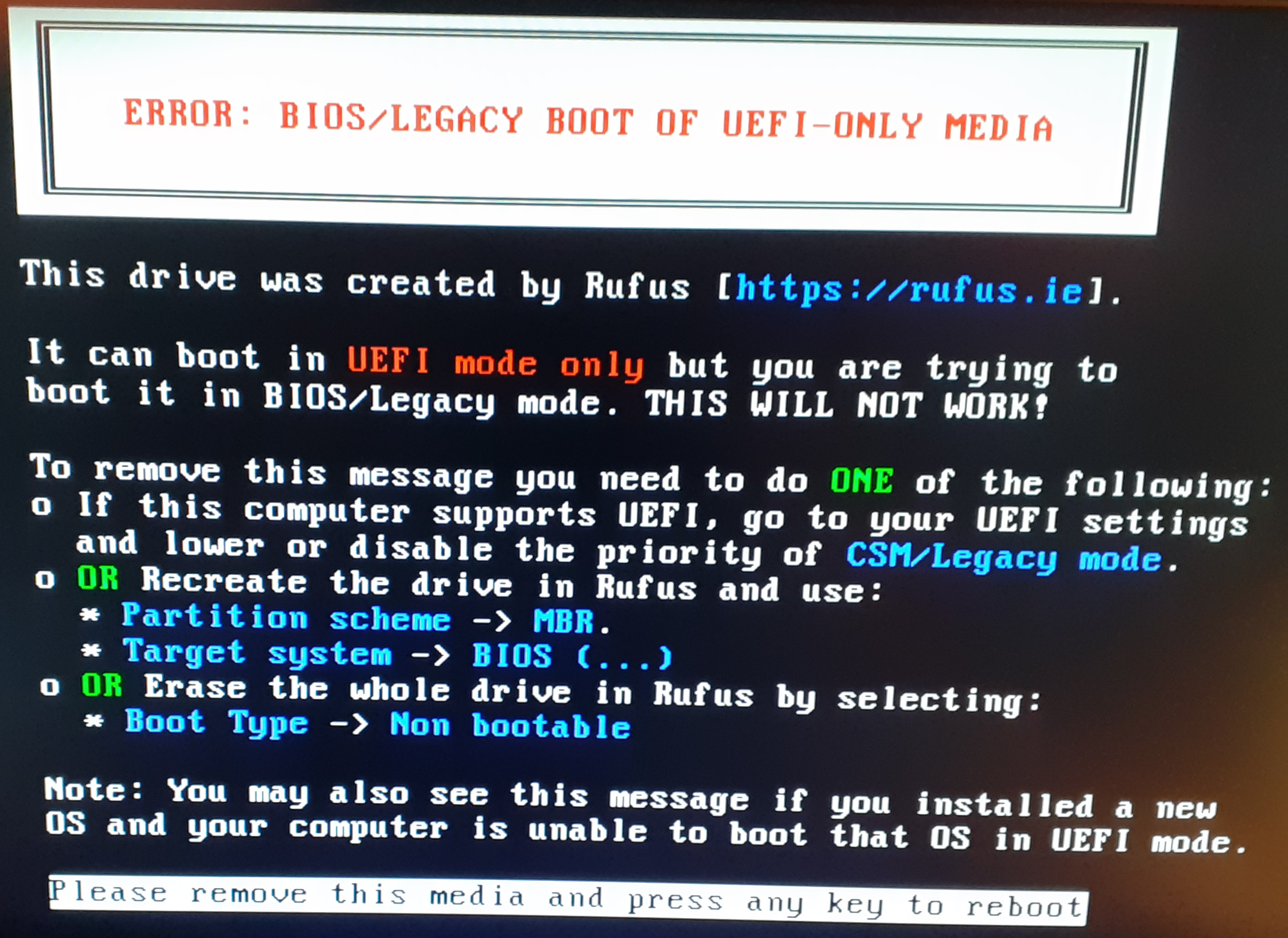 This drive can only in uefi. BIOS Legacy Boot of UEFI only. Ошибка Error: BIOS Legacy Boot of UEFI-only Media. Error Legacy Boot of UEFI Media. Ошибка Error BIOS Legacy Boot.